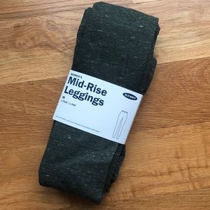 Green Mid-rise Space Dye Leggings